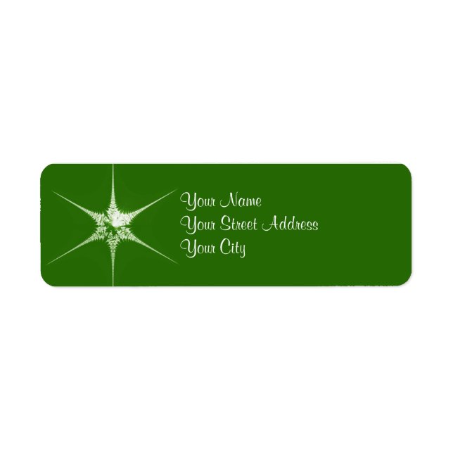 Fractal Christmas star Label (Front)