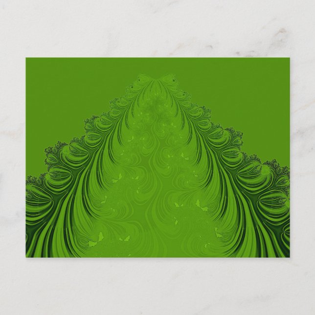 Fractal Christmas tree Holiday Postcard (Front)
