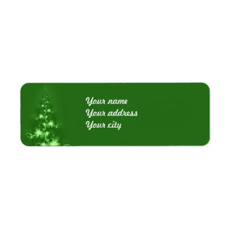 Fractal Christmas tree Label