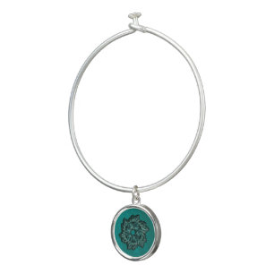 Fractal Christmas Wreath Bangle Bracelet