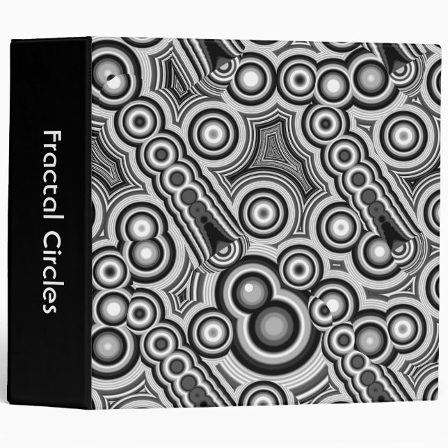 Fractal Circles (2in) 3 Ring Binder (Front/Spine)