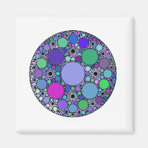 Fractal Circles in Purple Pink Blue Green
