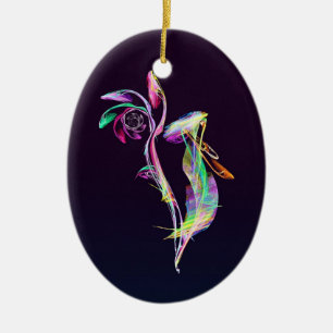 Fractal - Cockatoo Ceramic Ornament