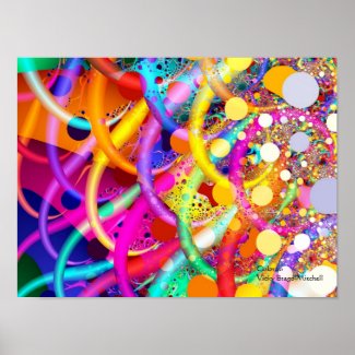 Fractal Color 10 Abstract Art Poster
