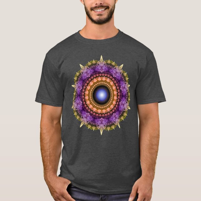 Fractal colorful mandala T-Shirt (Front)