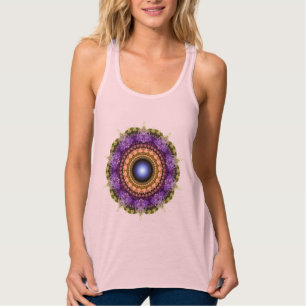 Fractal colorful mandala tank top