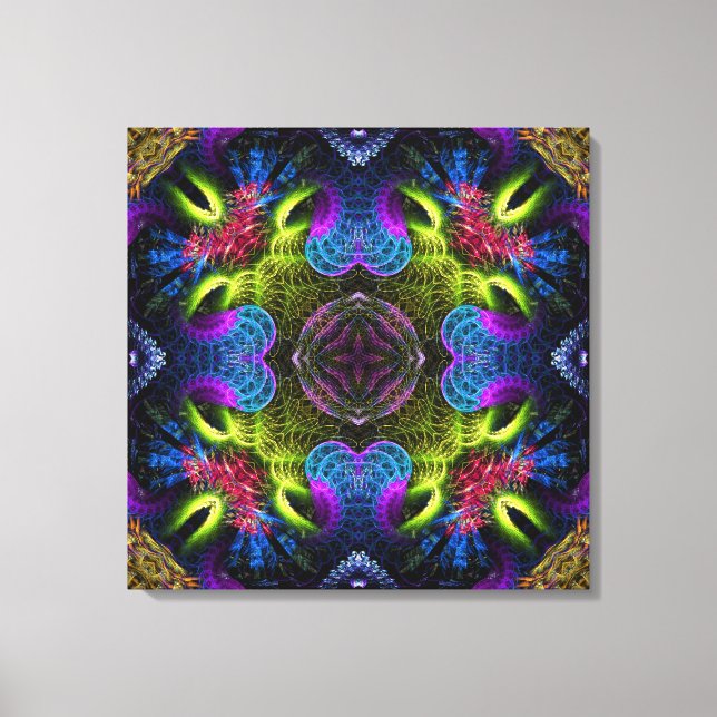 Fractal Colours Geometric Art Canvas Print (Front)