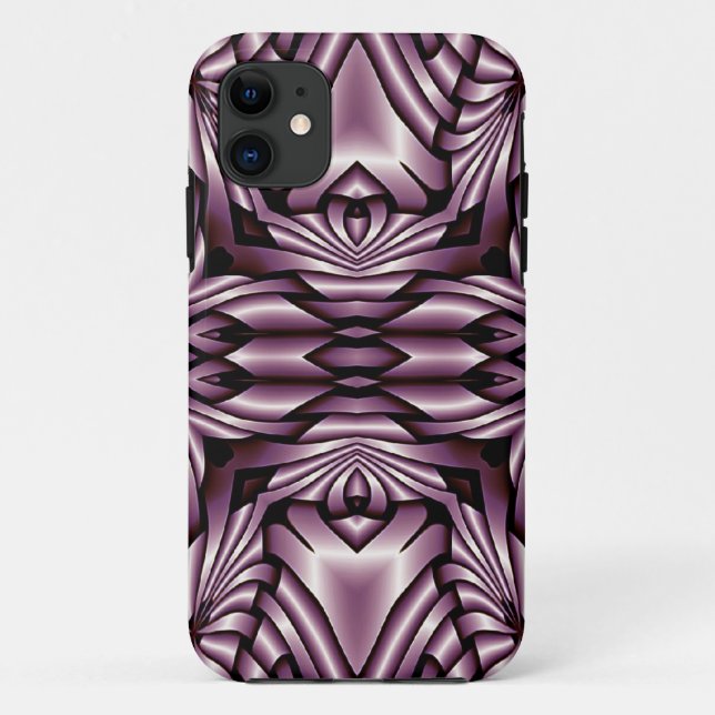 Fractal Composing - Kaleidoscope metal red Case-Mate iPhone Case (Back)