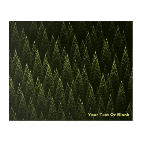 Fractal Conifer Forest Acrylic Print