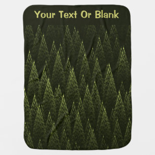 Fractal Conifer Forest Baby Blanket