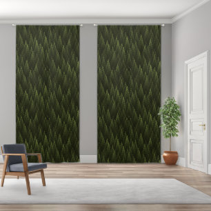 Fractal Conifer Forest Blackout Curtains