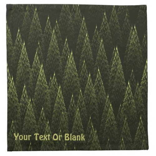 Fractal Conifer Forest Cloth Napkin