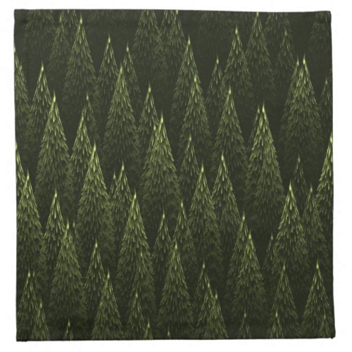 Fractal Conifer Forest Cloth Napkin