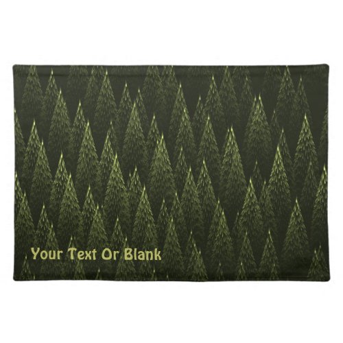 Fractal Conifer Forest Cloth Placemat