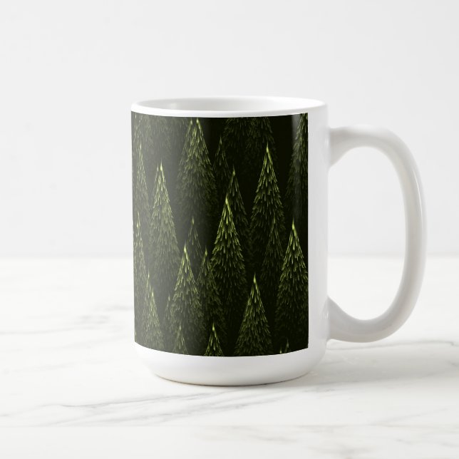 Fractal Conifer Forest Coffee Mug (Right)