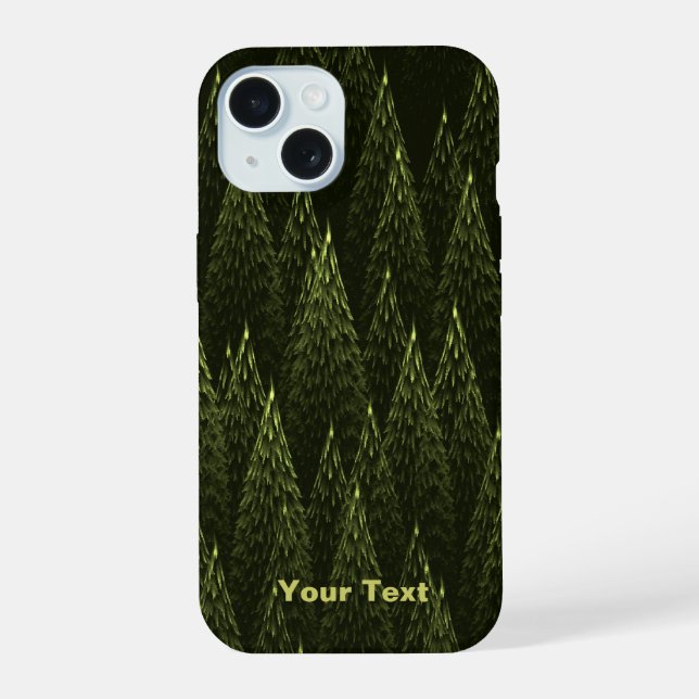 Fractal Conifer Forest Iphone Case (Back)
