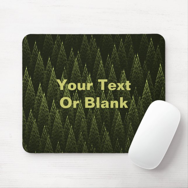 Fractal Conifer Forest Mouse Pad (With Mouse)