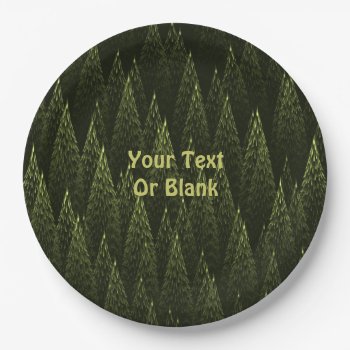 Fractal Conifer Forest Paper Plates by Bluestar48 at Zazzle