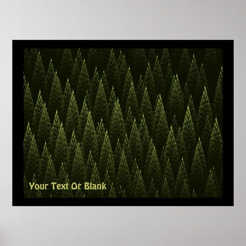 Fractal Conifer Forest Poster