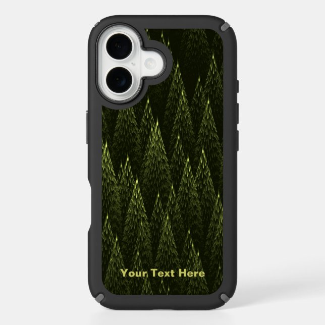 Fractal Conifer Forest Speck iPhone Case (Front)