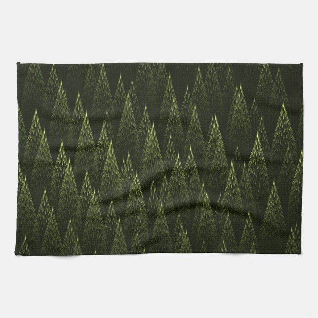 Fractal Conifer Forest Towel (Horizontal)