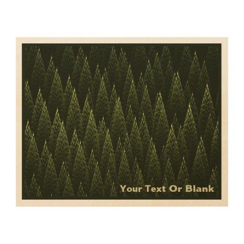 Fractal Conifer Forest Wood Wall Art