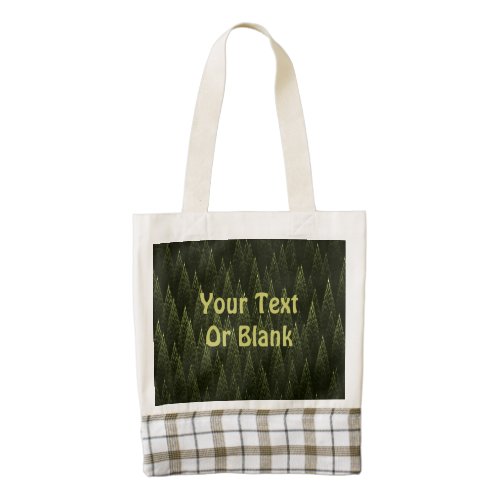 Fractal Conifer Forest Zazzle HEART Tote Bag