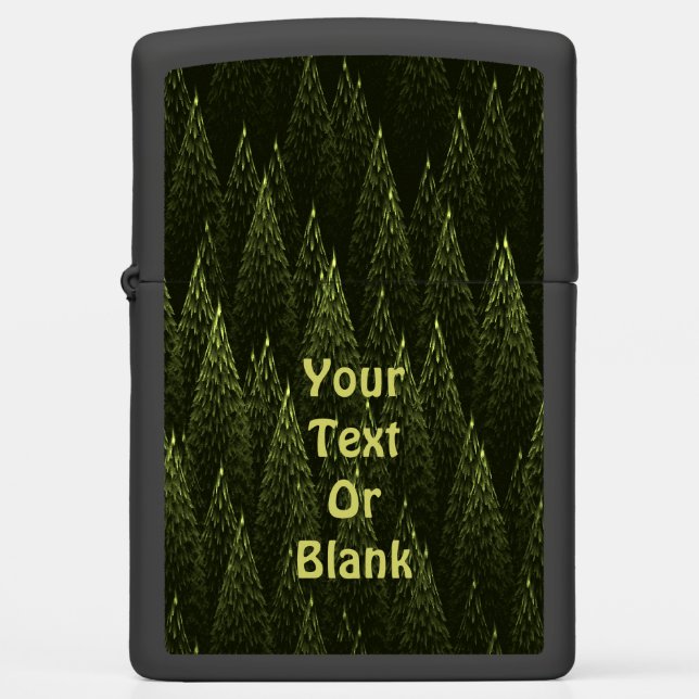 Fractal Conifer Forest Zippo Lighter (Front)