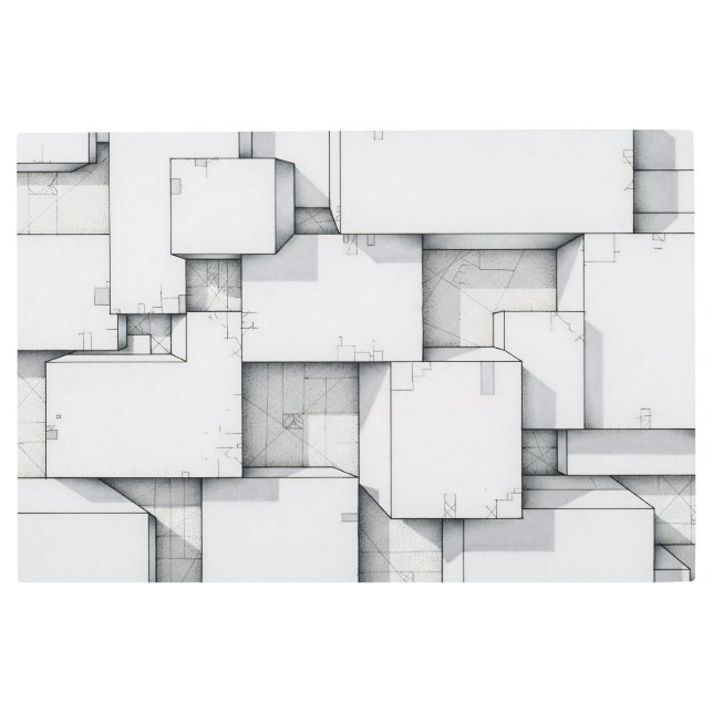 Fractal Connections Metal Print (Front)