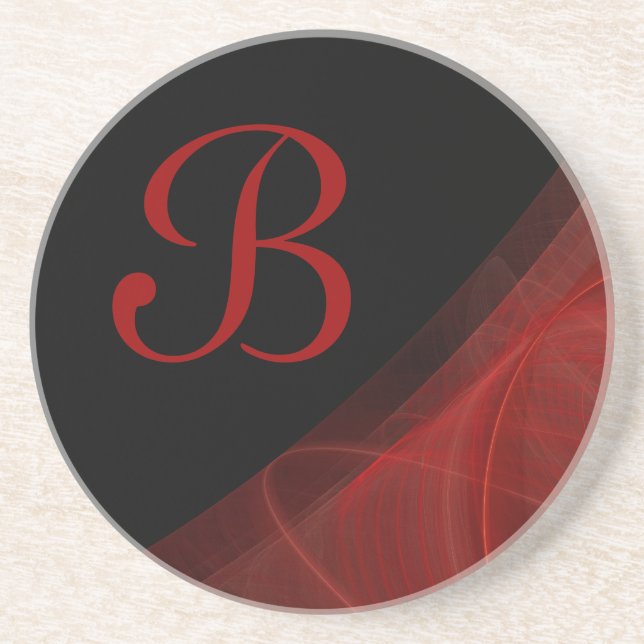 Fractal Corner Series-14 Red coaster--1 of Coaster (Front)
