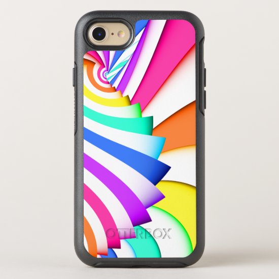 Fractal Curved Stripes OtterBox Symmetry iPhone 7 Case