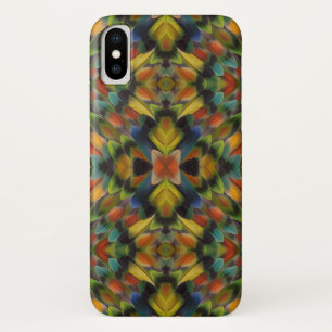 Fractal Design Of Lovebird Feathers iPhone X Case