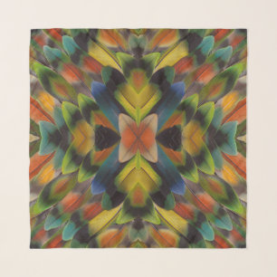 Fractal Design Of Lovebird Feathers Scarf