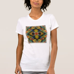 Fractal Design Of Lovebird Feathers T-Shirt