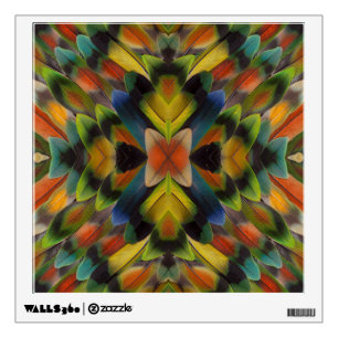 Fractal Design Of Lovebird Feathers Wall Decal