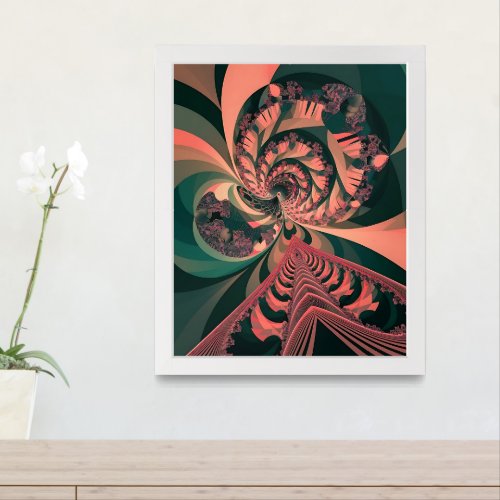 Fractal Dimensions _ Geometric Abstract Framed Art
