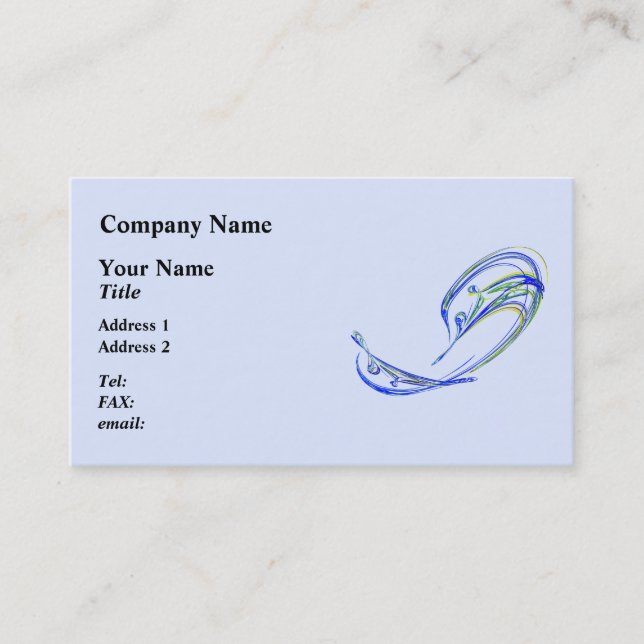 Fractal - Dolphin Business Card (Front)