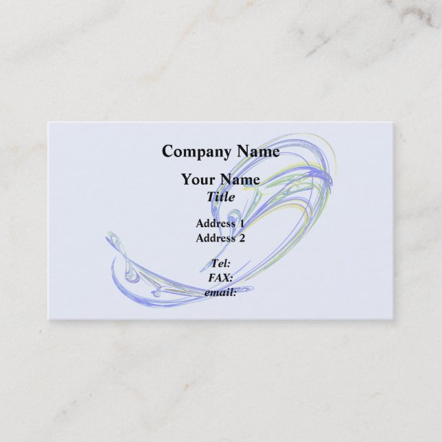 Fractal - Dolphin Business Card (Front)
