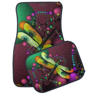 Fractal Dragonfly Car Floor Mat