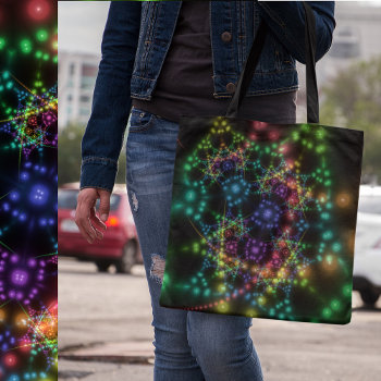 Fractal Fairy Lights Tote Bag by Gingezel at Zazzle