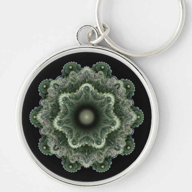 Fractal fancy ornament keychain (Front)