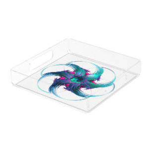 Fractal Fantasy Swirls Acrylic Tray
