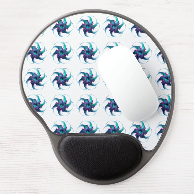 Fractal Fantasy Swirls Gel Mousepad (Left Side)
