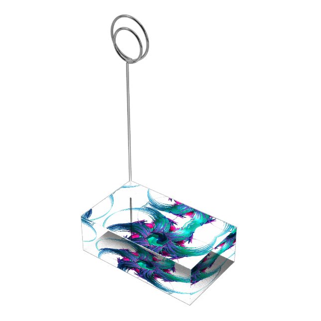 Fractal Fantasy Swirls Place Card Holder (Corner)