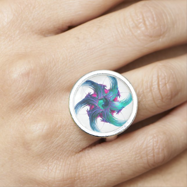 Fractal Fantasy Swirls Ring (In Situ)