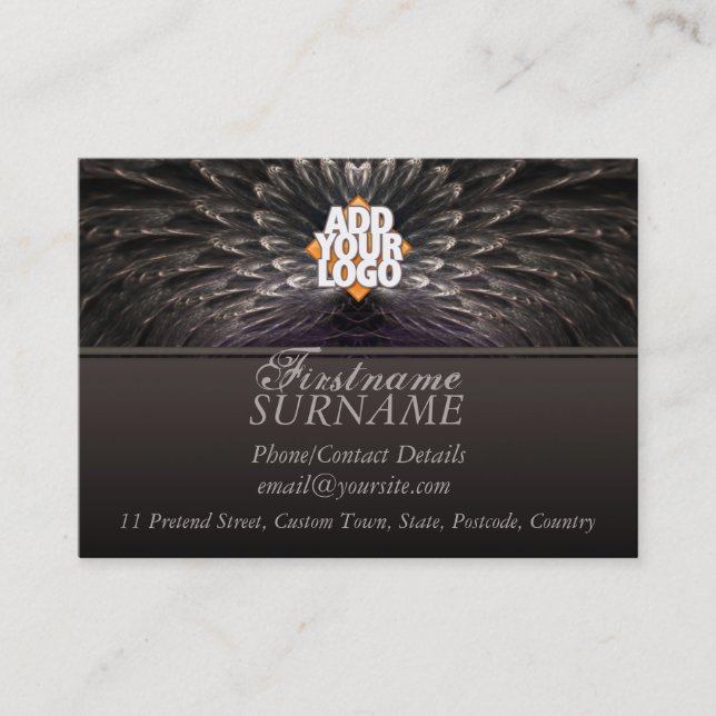 Fractal Feathers big Business Card (Front)