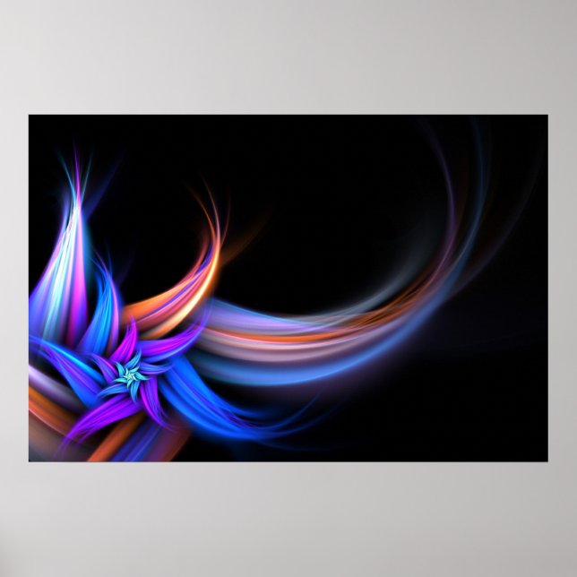 Fractal Feathers Design Poster (Front)