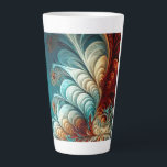 Fractal Feathers Latte Mug<br><div class="desc">A digital painting of an abstract fractal feather design.</div>