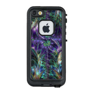 Fractal Feathers Peacock And Amethyst LifeProof FRĒ iPhone SE/5/5s Case