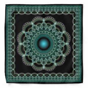 Fractal filigreed framed pattern bandana